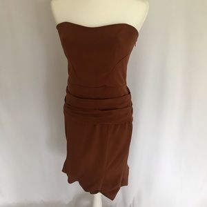 Nicole Miller Collection bronze cocktail dress 8